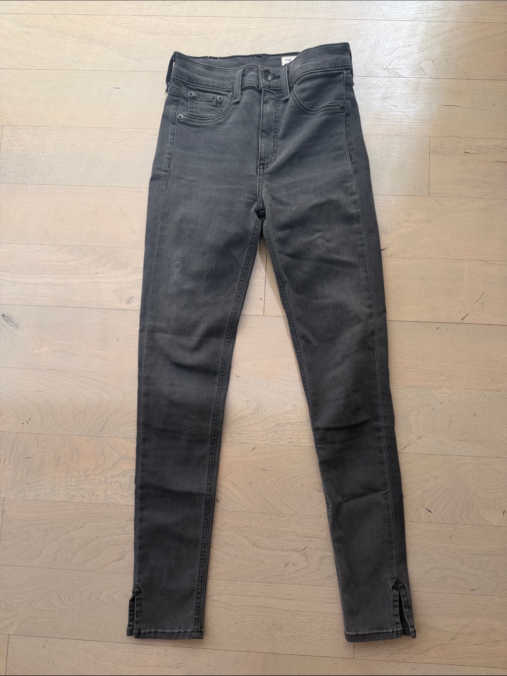 Rag & Bone Off Black High Rise Ankle Skinny Jeans